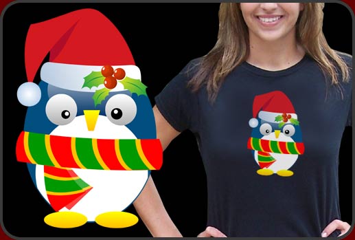 Santa Penguin shirts and gifts