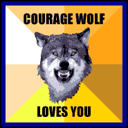 Courage Wolf Loves You t-shirt