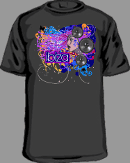 Fiery colors and sexy style make this Ibiza Nights the shirt to own for Electronica fans. Very cool looks for any time.