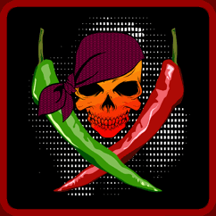 Chili Pirate Skull and CrossCHILIES